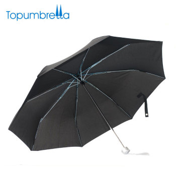 À prova de vento nylon barato 3 folding corporate gift umbrella with case